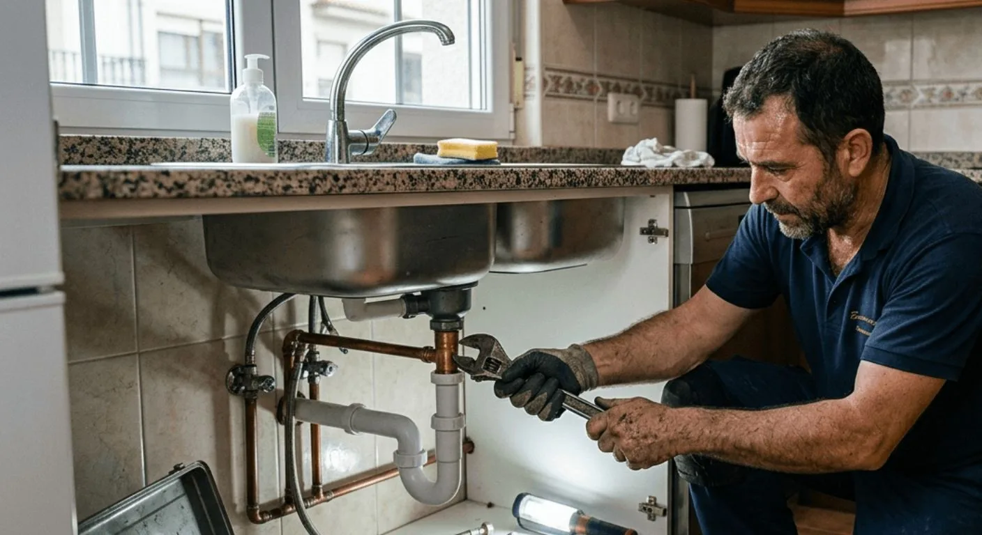 Desatasco de bajante comunitaria en edificio de Coruña